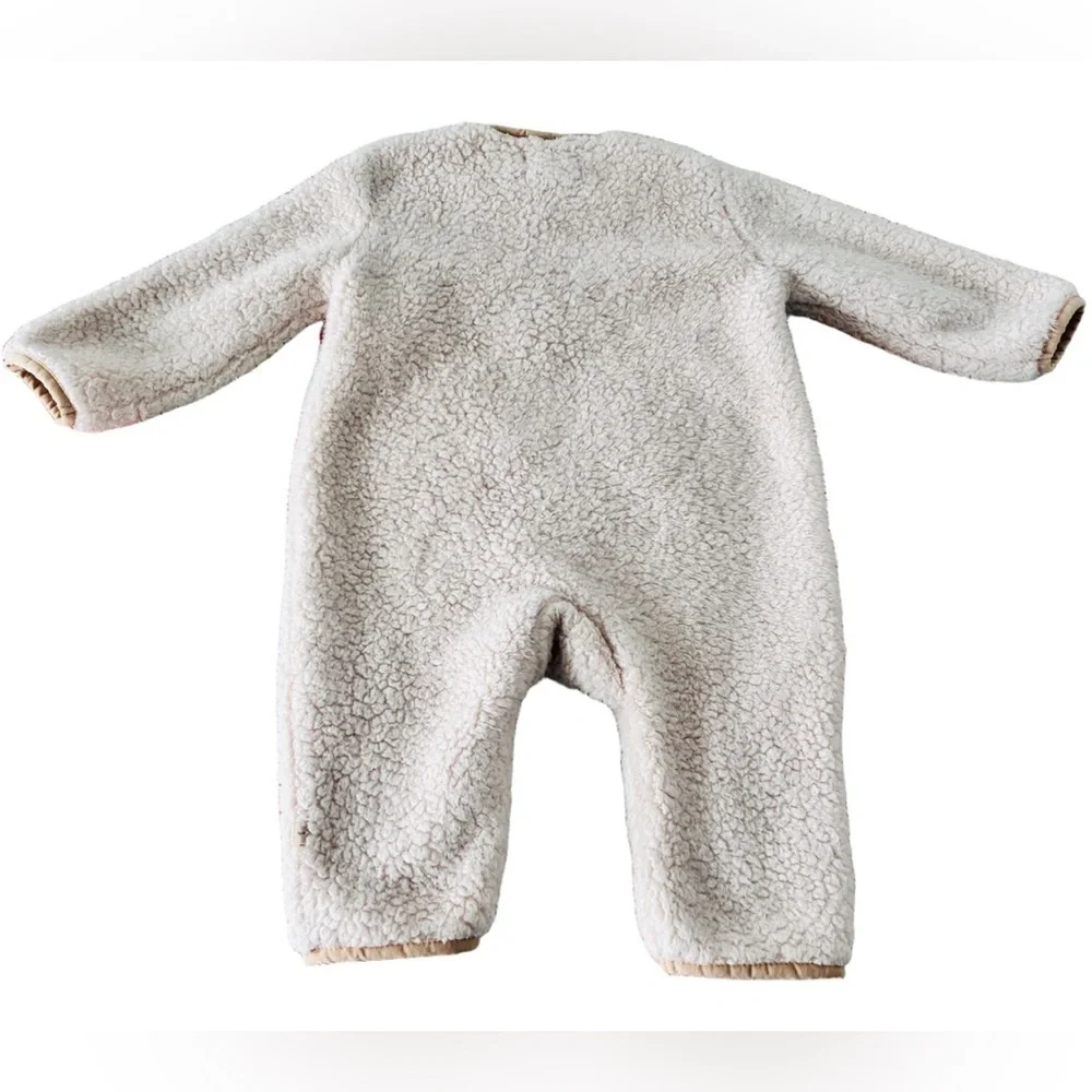 BearPaw Cream Sherpa onesie 6-9 months unisex